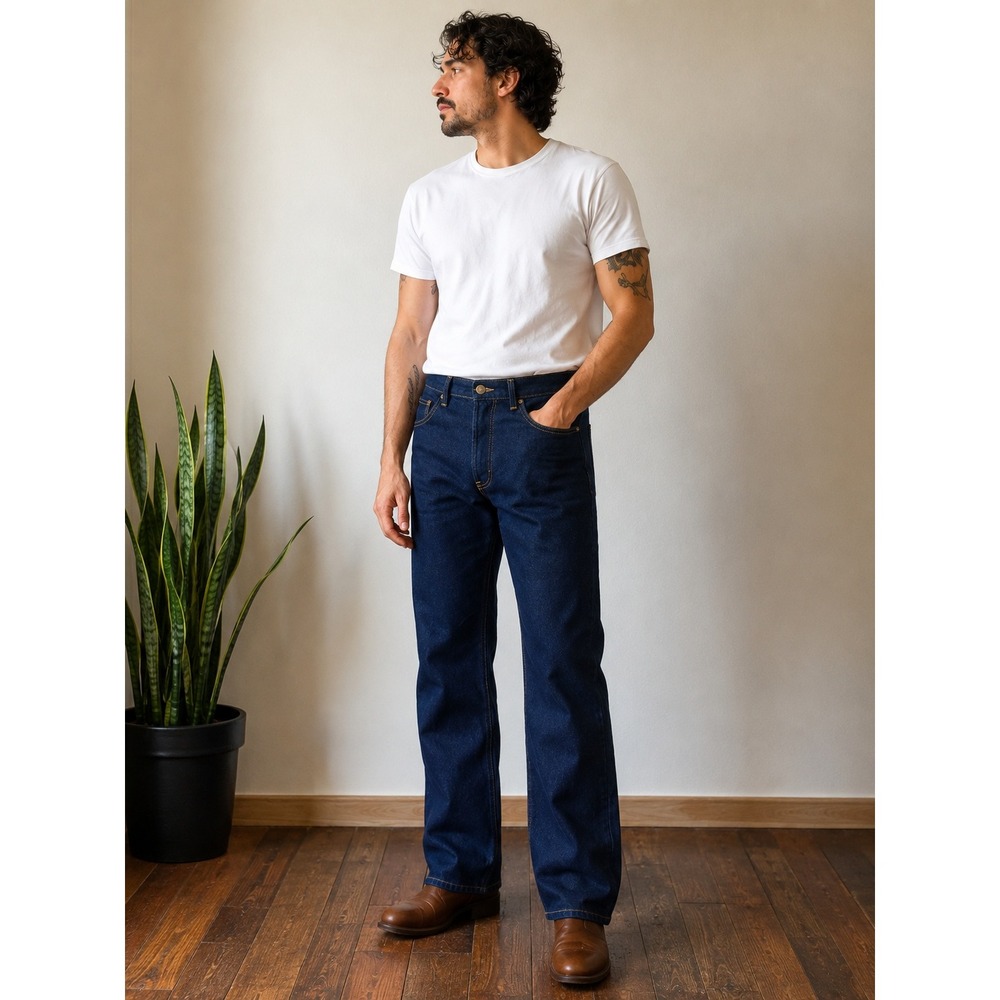 GITANO Vintage High Waisted Straight Leg Jeans Womens 36 Dark Wash Indigo Denim